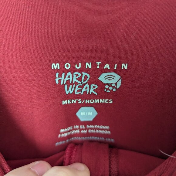 Mountain Hardwear Men's Half Zip Long Sleeve Red Shirt, Medium - Picture 5 of 6